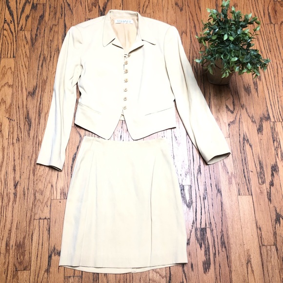 Tahari Cream Women's Two-Piece Skirt Set - Picture 2 of 8